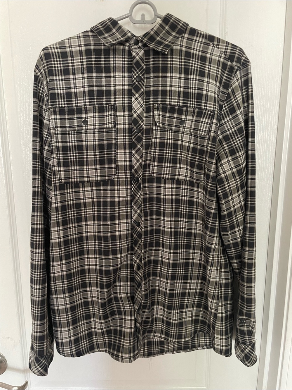 all in motion Black and White Plaid Button-Down Shirt